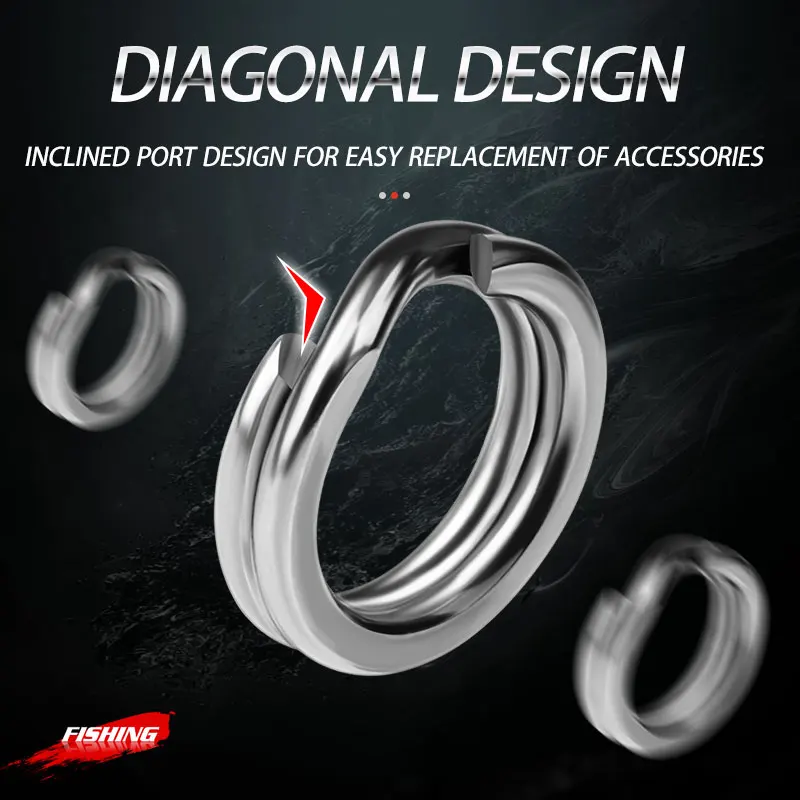 Anillos divididos acero inoxidable para pesca – Conectores señuelos - imagen 3