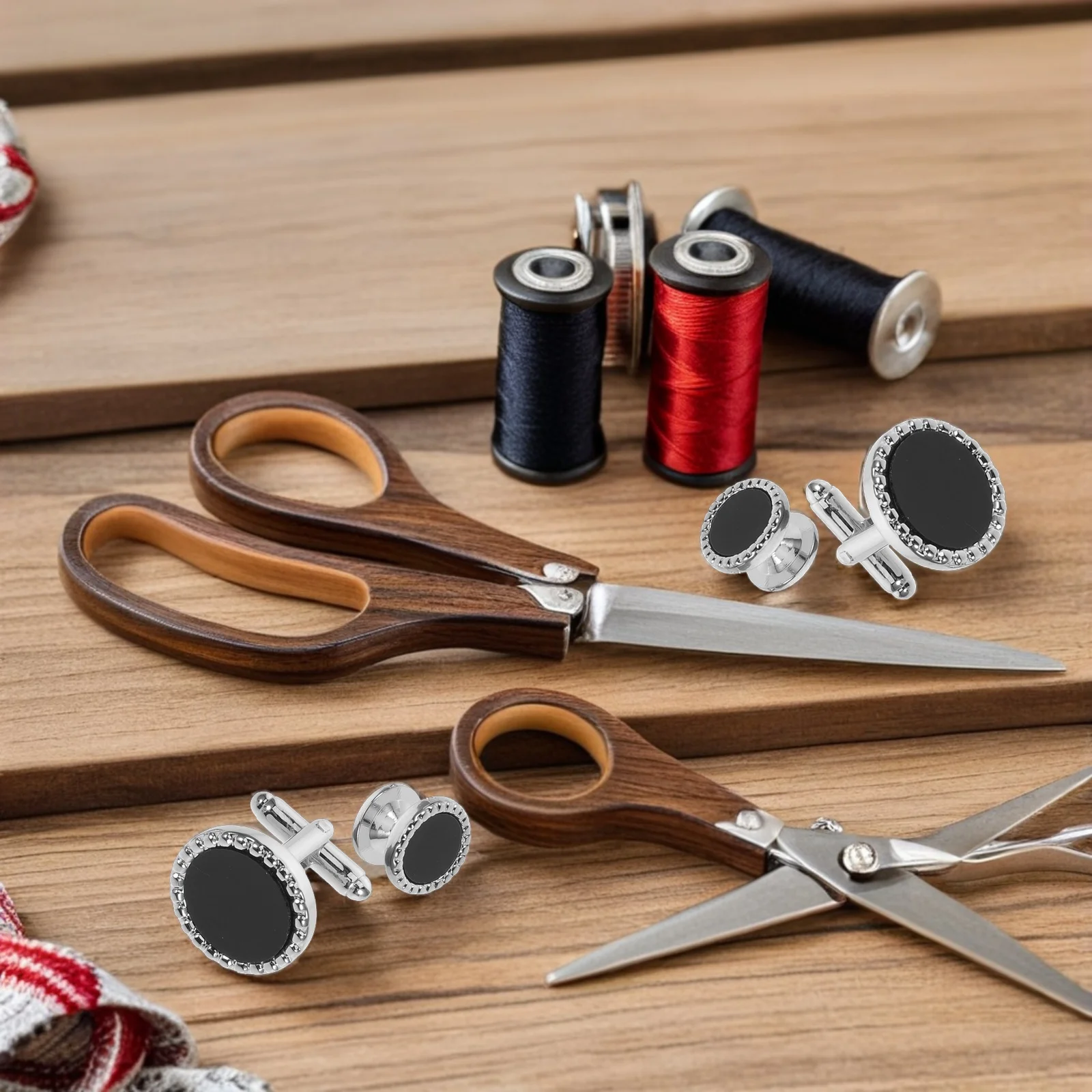 

8Pcs Mens Black Round Acrylic Tuxedo Cufflinks Shirt Studs Formal Suit Accessories Wedding Business Costume Jewelry