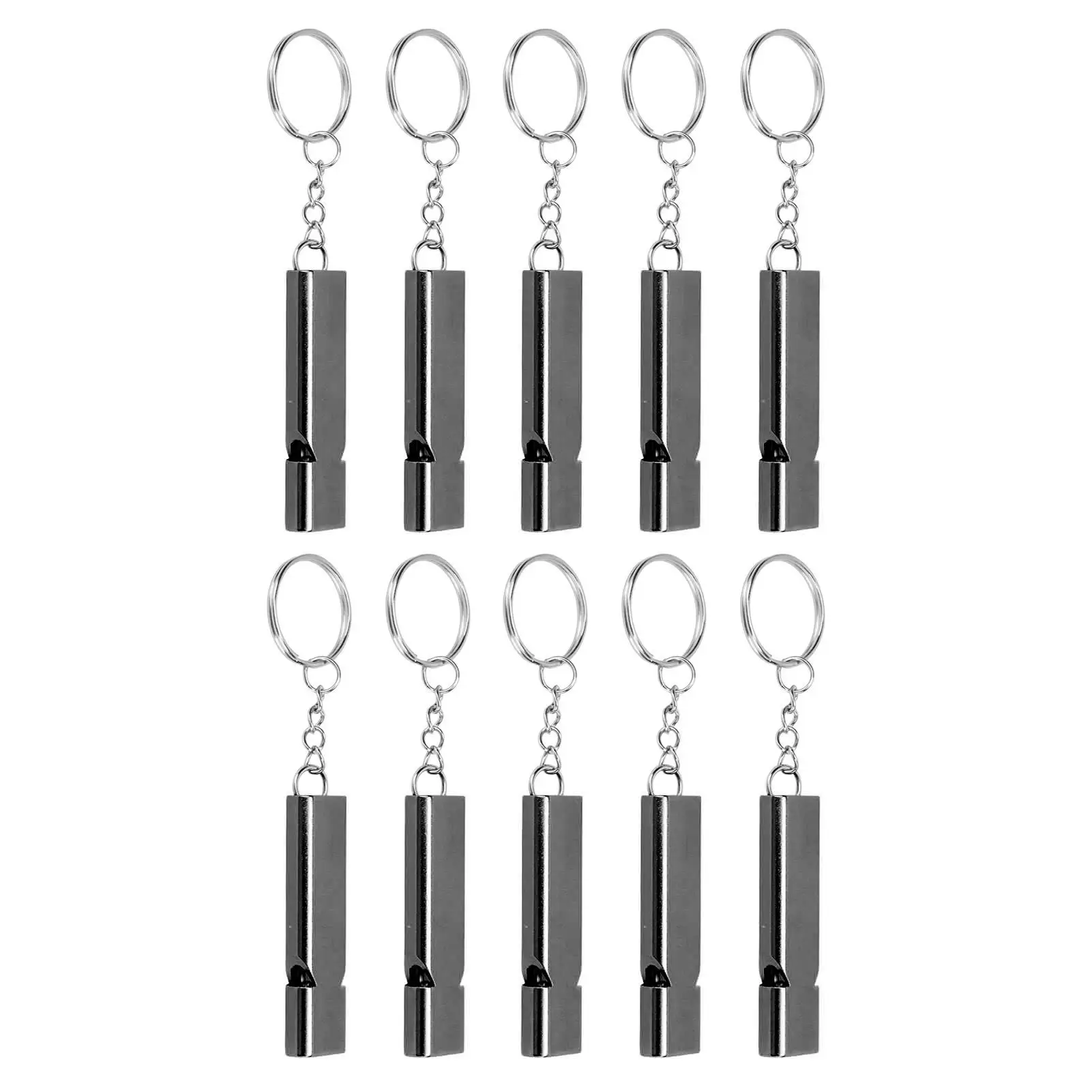 Portable Aluminum Alloy Emergency Whistle Keychain for camping for fishing 