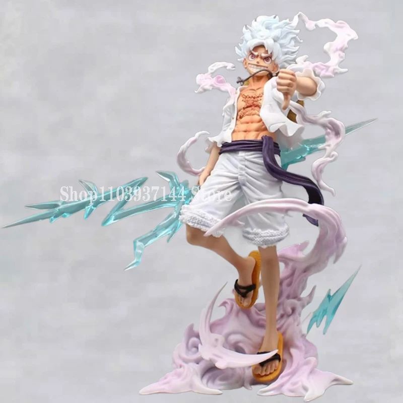 

23cm One Piece Peripheral Nika Figurine Luffy Gear 5 Figures Straw Hat Luffy Figure NY Sun God Statue Gk PVC Toys Children Gift