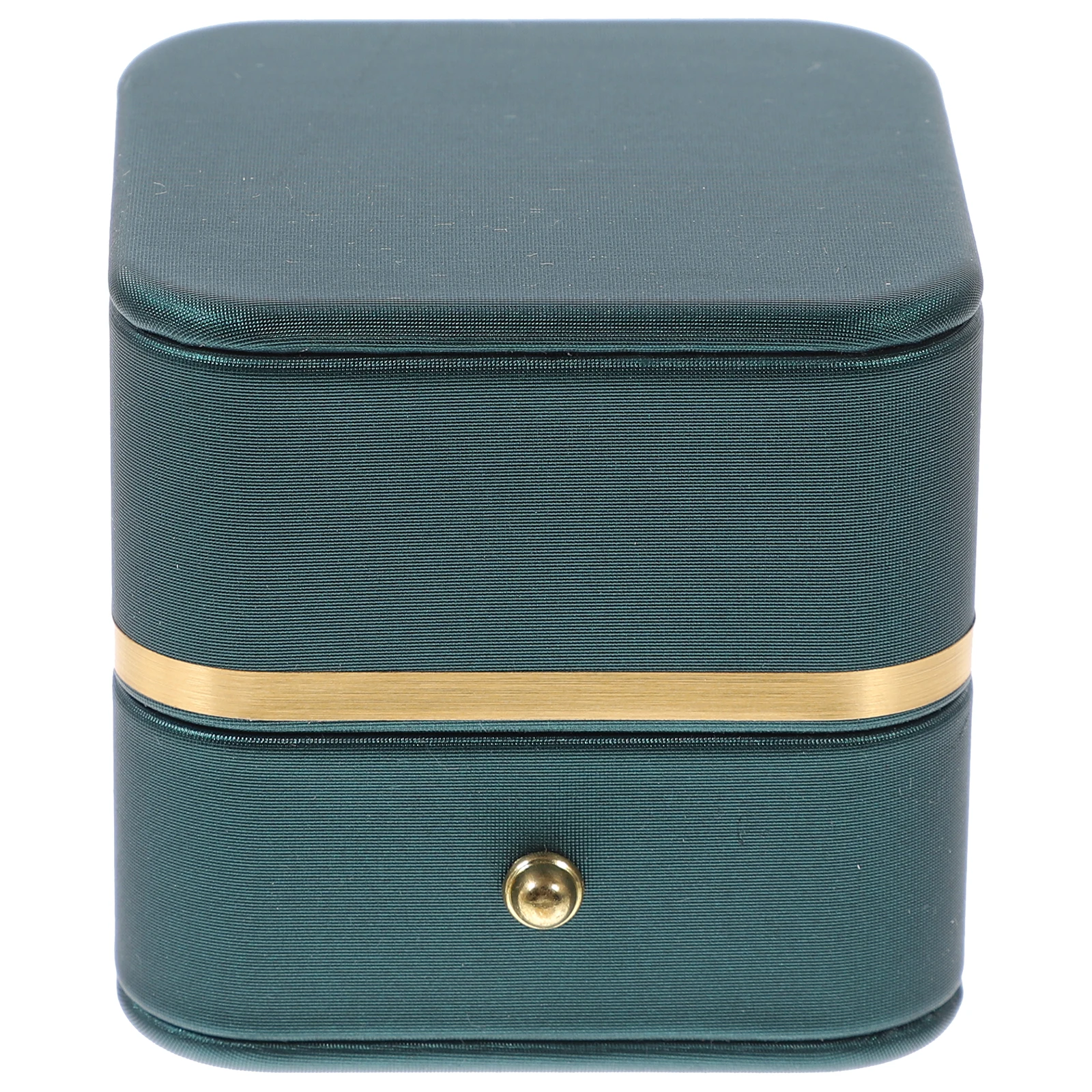 

Ring Box Case for Wedding Bridal Shower Necklace Display Flannel PU Dustproof Jewelry Storage Portable ganizer Packaging