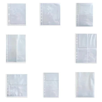 10pcs A5/A6/A7 Transparante Bestand Houder 3/6 Gat Notebook Losbladige DIY Document Bindmiddel foto Opslag Refill Pouch Office Supply