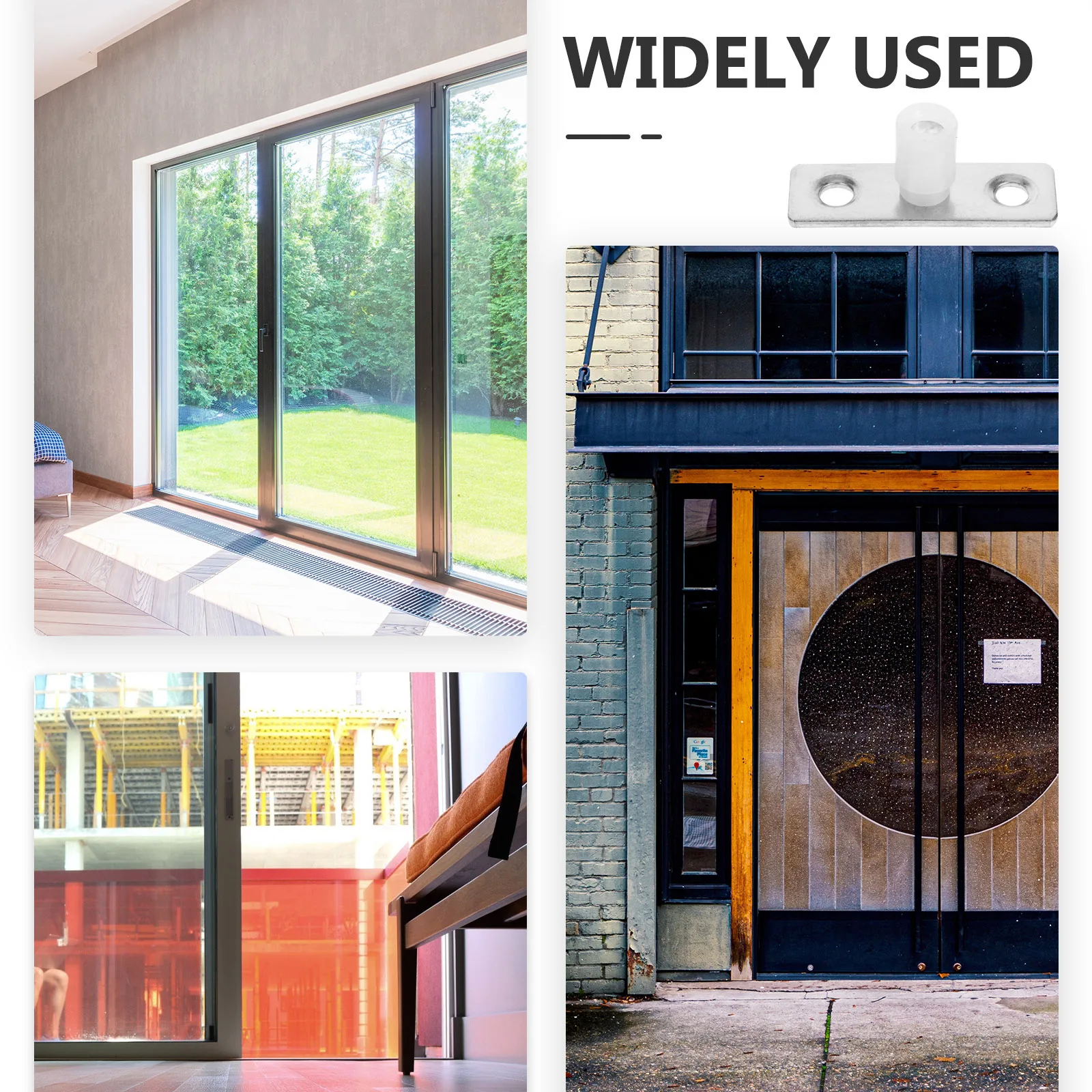 6 قطع من دليل أرضية الباب المنزلق، مسار سفلي لباب الحظيرة شديد التحمل لخزانة الخزانة، عملية سلسة متوافقة مع متعددة #1