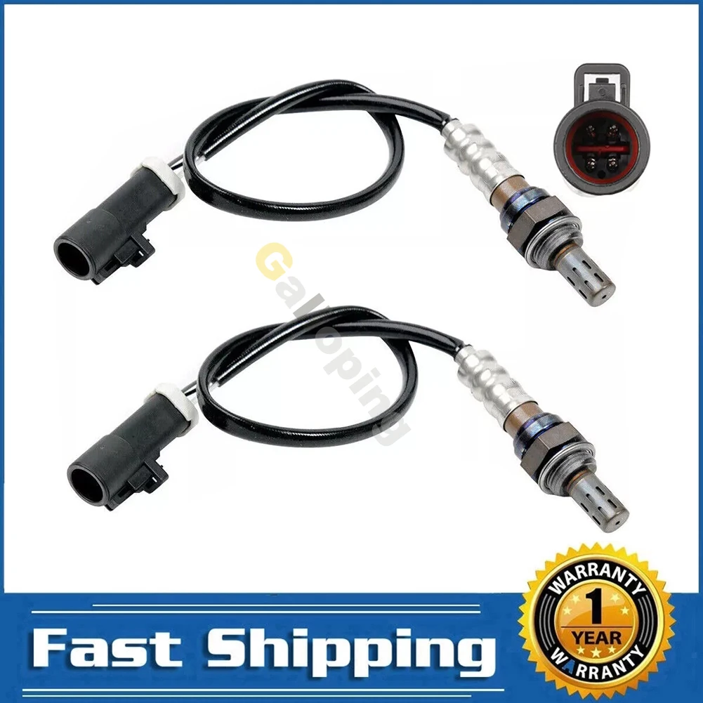 2pcs O2 Oxygen Sensor 1 2 for 2005 2006 2007 Mercury Montego Ford Freestyle Hundred 3.0L V6 Upsrream Downstream 4 Wires Lambda