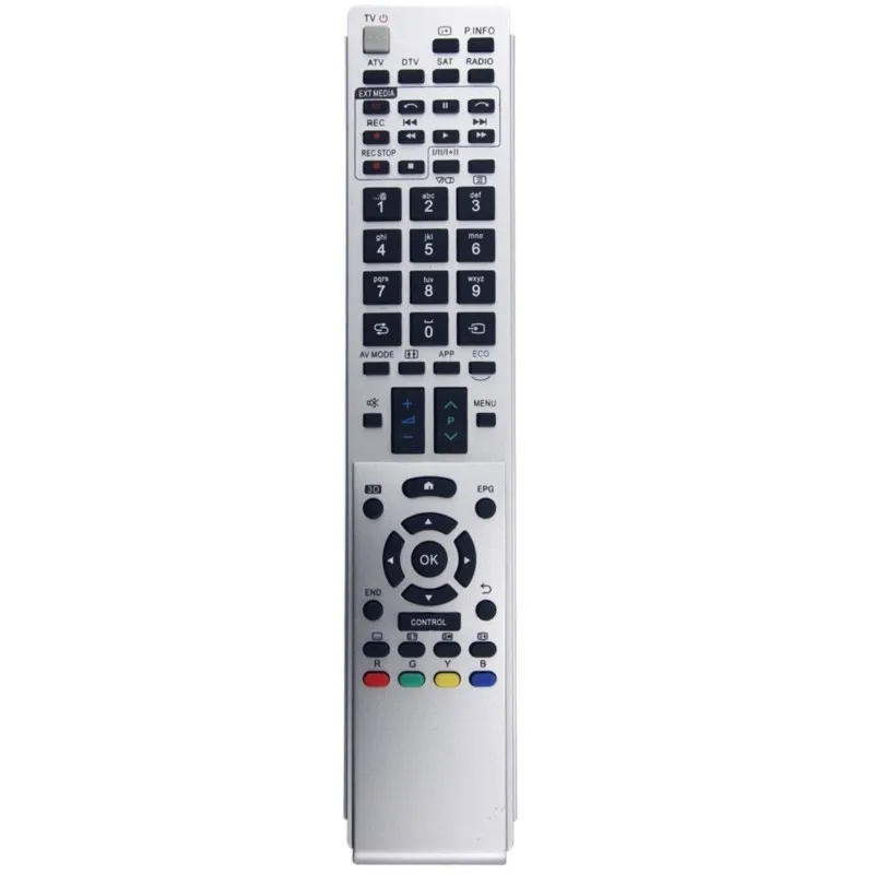 DT23 Replacement Remote Control for Sharp TV Model Code GB074WJSA Silver ABS Durable Easy Install