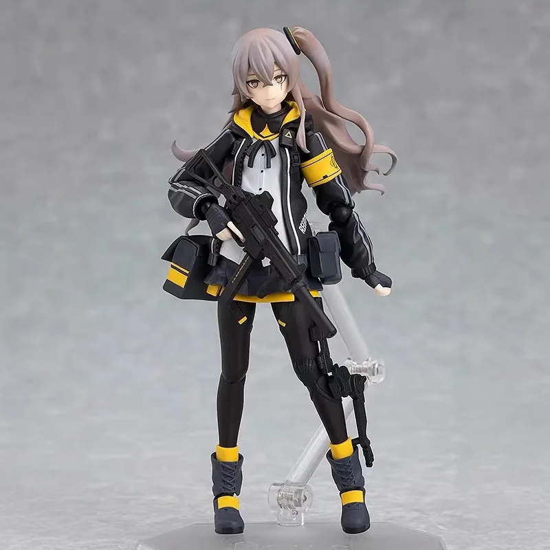 15cm Figma MaxFactory Girl Frontline UMP45 Mobile Machine Gun Girl Handmade Action Figure Collectible Model Toy