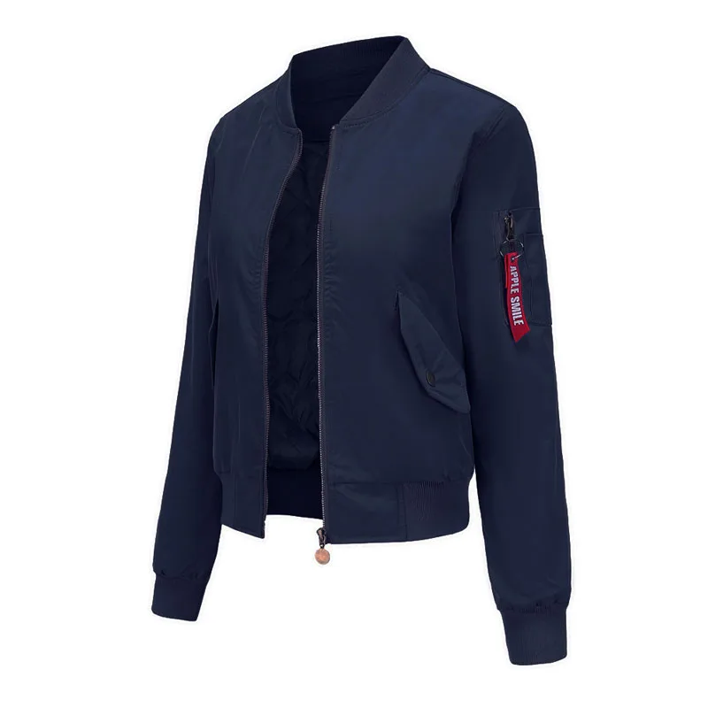 Blouson Bombardier Rembourré à Col de Baseball pour Femme, Manteau Solide, Streetwear, Nouvelle Collection Automne-Hiver 2023, WF301