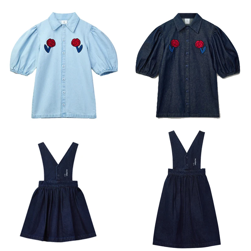 

kids dress aw25 wyn girls cute Denim dresses