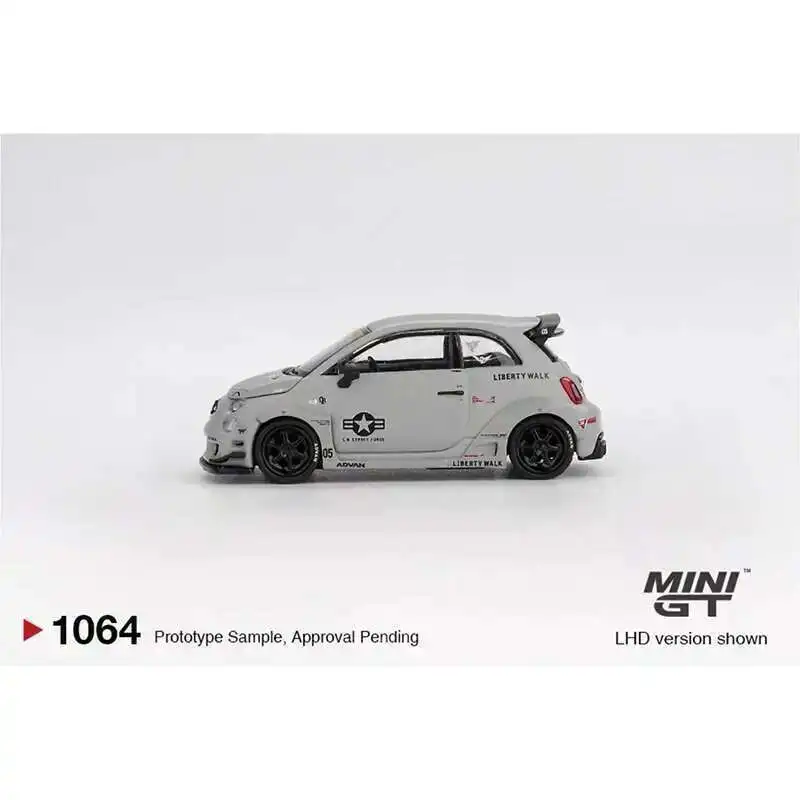 

PreSale MINIGT 1064 1:64 LBWK Abarth 595 LB WORKS Abas Works Fighters Diecast Car Model Collection Toys