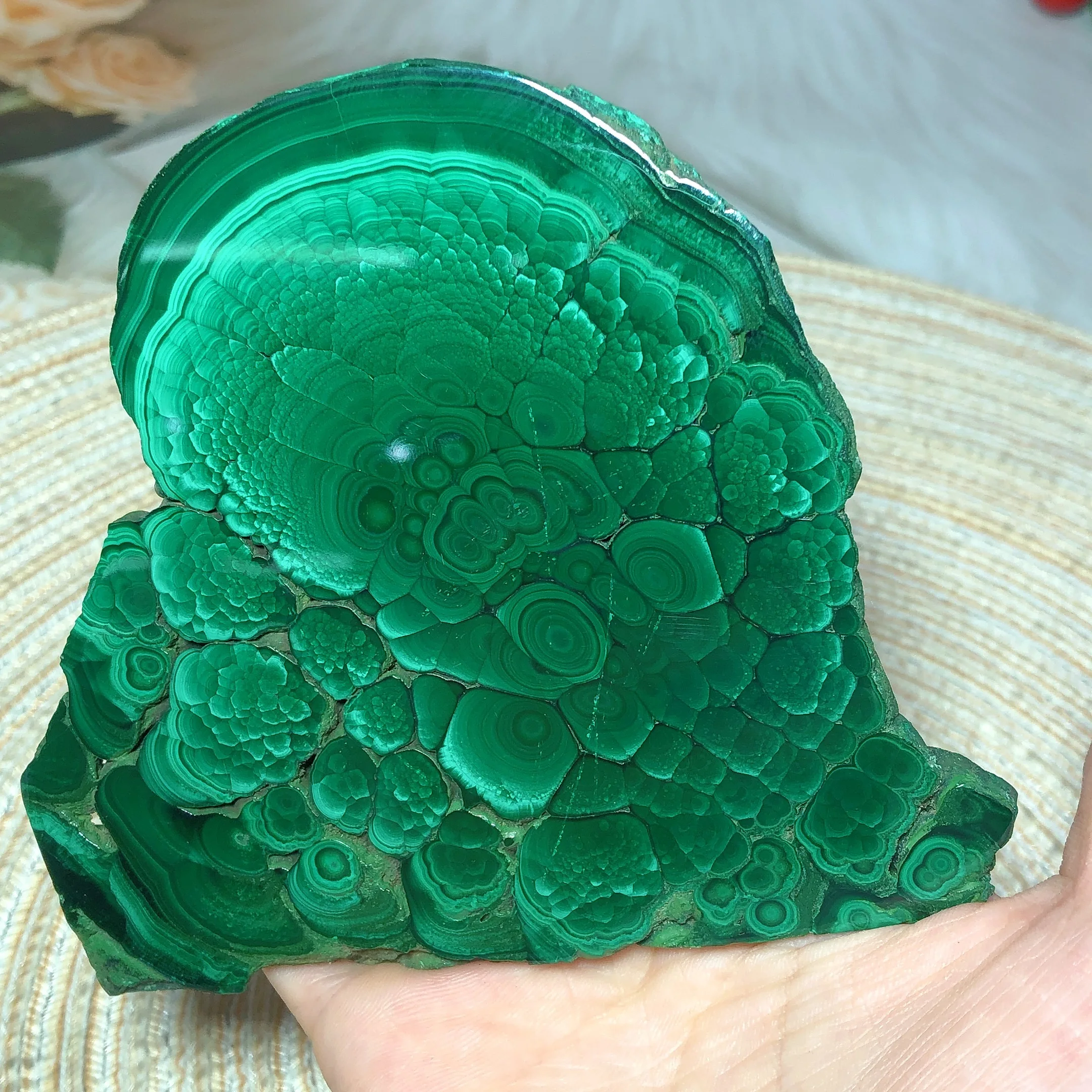 Natural Crystals Malachite Slab Slices Gemstones Healing High Quality Mineral Home Decorations Gift Room Decor