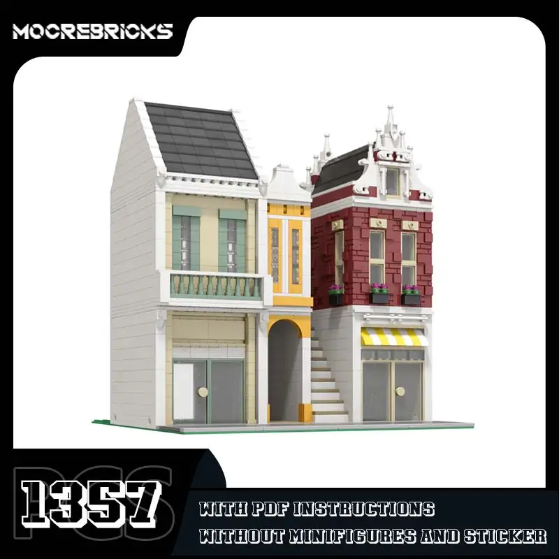 MOC-94740 Modular Architecture Building Blocks Rural Landmarks Model High-Tech Technology Bricks Toys Sets Children's Xmas Gifts