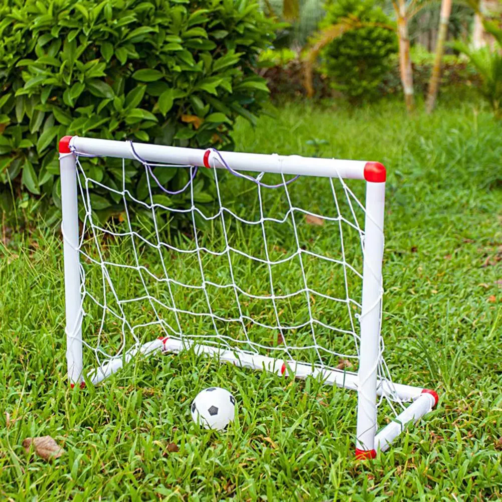 

1 Set Mini Football Toy Practical Detachable Football Goal Net Children Soccer Goal Net Ball Pump Post Outdoor Games