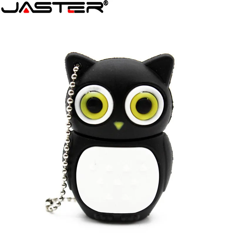 Cute Owl U Disk 64GB Pink 32GB Black Pen Disk Blue 16GB Memory Stick Keychain Cartoon Creative Children's Day Gift