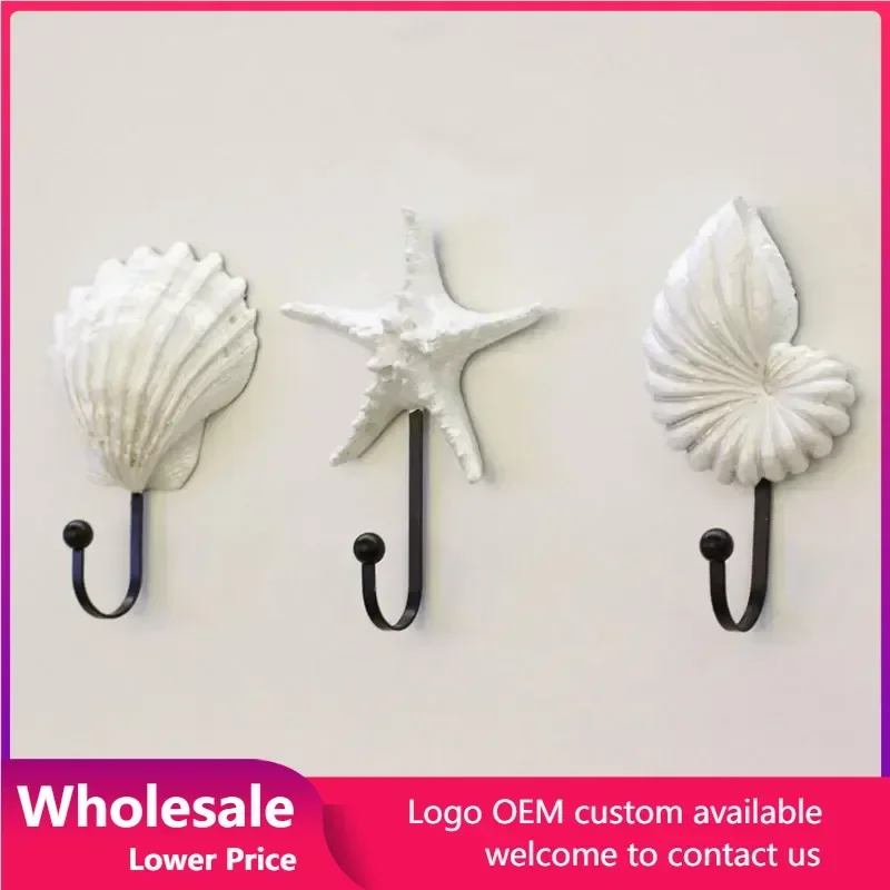 

Resin Wall Mounted Coat Hanger, Beautiful Shell, Crafts, Hat, Rack, Art, Bedroom, Clothes Hanger