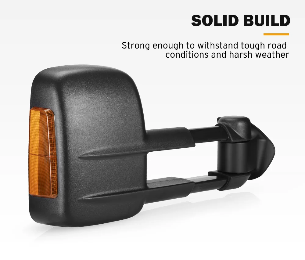 مرايا سحب قابلة للطي وقابلة للتمديد للسيارة باللون الأسود TLF لعام 2004-2009