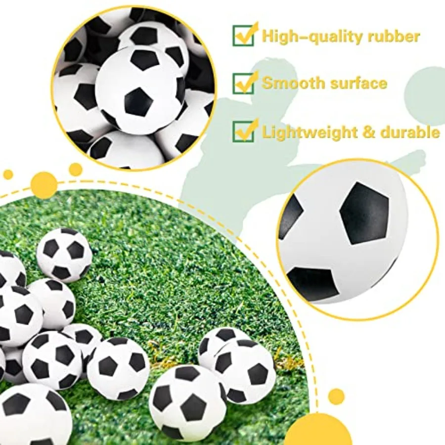 Bouncy Balls, Soccer Bouncing Balls, High Bouncing Rubber Soccer Ball for Stress Relief, Multi-Item Party Favor Packs, Ball Gam view 3