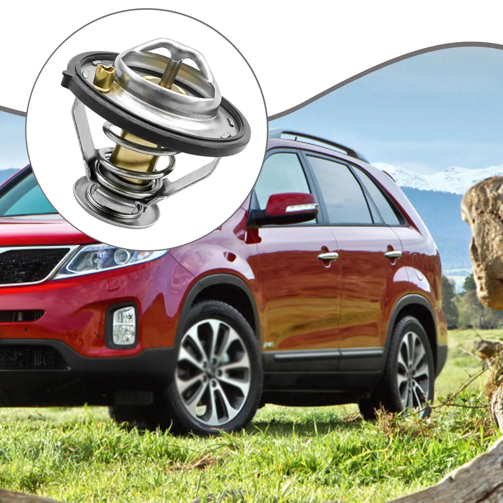 

Engine Coolant Thermostat 255002gga0 High Performance Fittings Simple Installation Repair Parts Accessories for Sorento