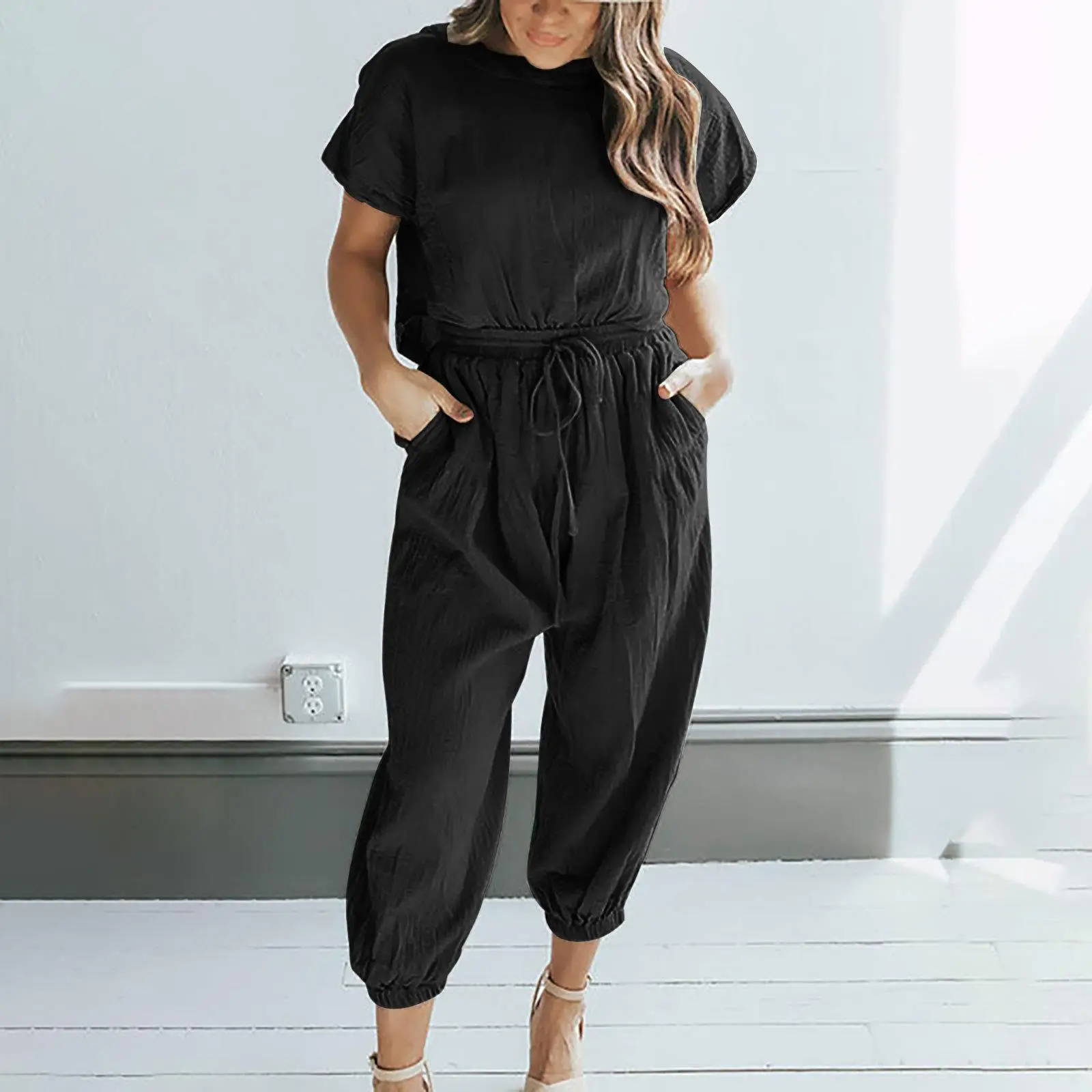 

Women's ort Sve irt And Pants Set Long Pants Summer Faion Outfit No Brand Registered Trademark 2024 Season