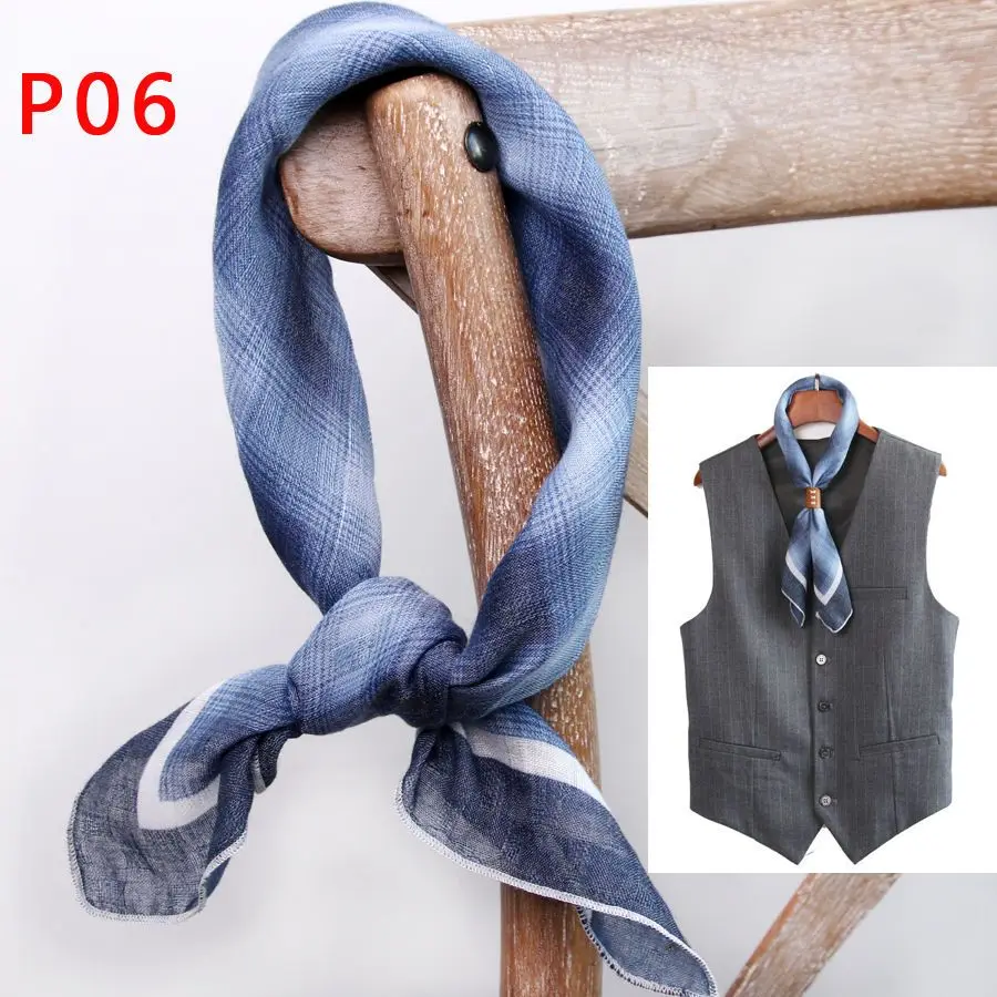 Japanese-Style  American Casual Artistic Style Versatile Men\'s Scarf Leather Ring Small Scarf Hip Hop Style Wrist Towel 60