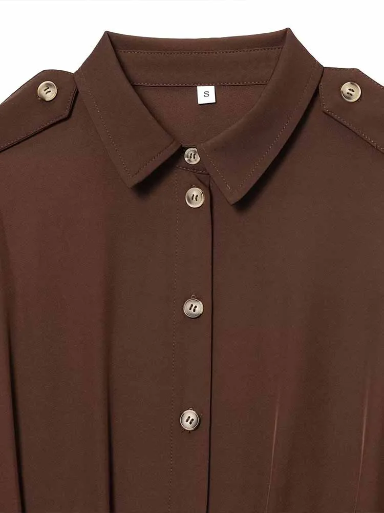 النمط الأوروبي والأمريكي موضة جديدة تصميم الملابس النسائية قميص مزخرف بحزام الكتف متعدد الاستخدامات