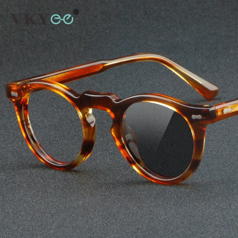 

Guvina New Retro Geometric Round Design Men's And Women's Anti-Blue Light Glasses Customizable Prescription Photochromic 1128