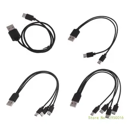 Multi Charging Cable USB C Splitter Cable 1/2/3/4 in 1 Fast Charging Cord with 1/2/3/4 Type-C Male Port for Phone Tablet