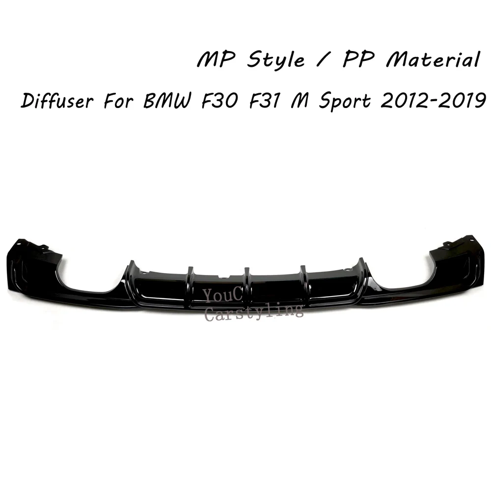 MP styl z włókna węglowego/ABS plastikowa dyfuzor tylnego zderzaka do BMW 3 serii F30 2012 - 2019 320i 328i 330i 335i pakiet sportowy M