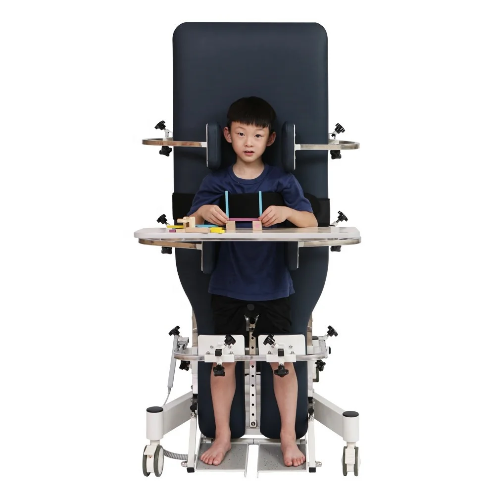 

JQ-EL12C Variable Height Electric Children Tilt Table With Dual Legs Fixation Pediatric Rehabilitation Therapy Table