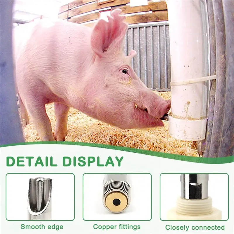 [NEWA64Z!】 Water Tank Connector For Pig Nipple Waterer For Drinker Feeder Kit, Includes Hole Opener& PTFE Tapes