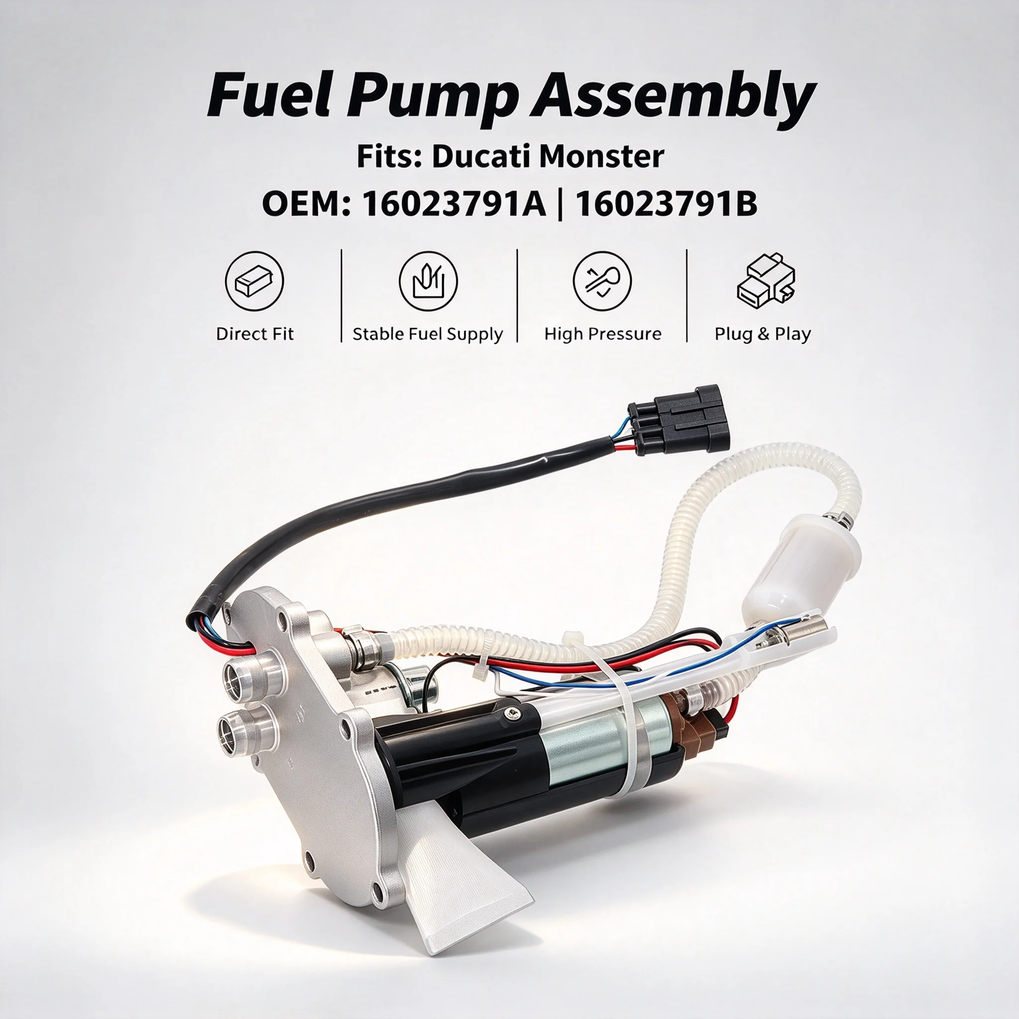 Fuel Pump For Ducati Monster 696 795 796 1100 ABS Anniversary 1100 Diesel 659 Learner Legal LAMs OEM:16023791A 16023791B