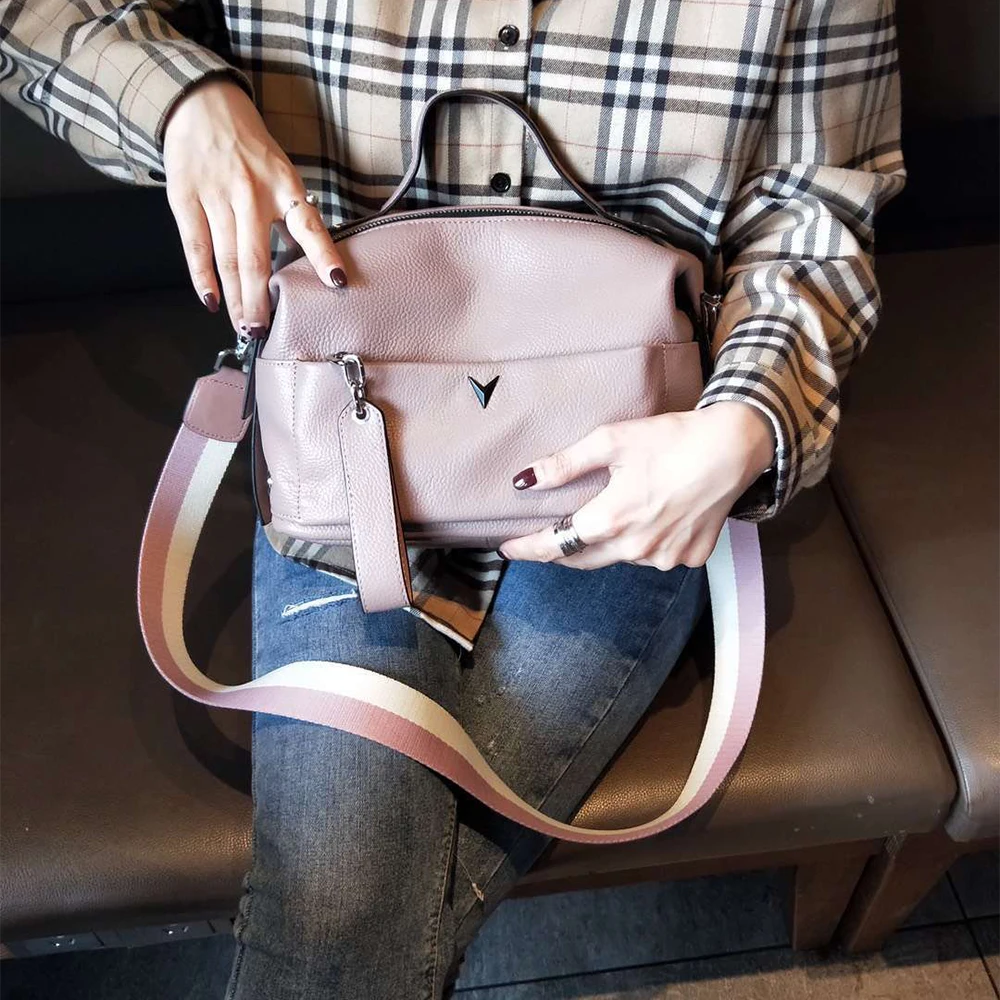 

Designer Lady Luxury Genuine Leather Tote Bag British Boston Casual Fashion Small Messenger Handbag for Women