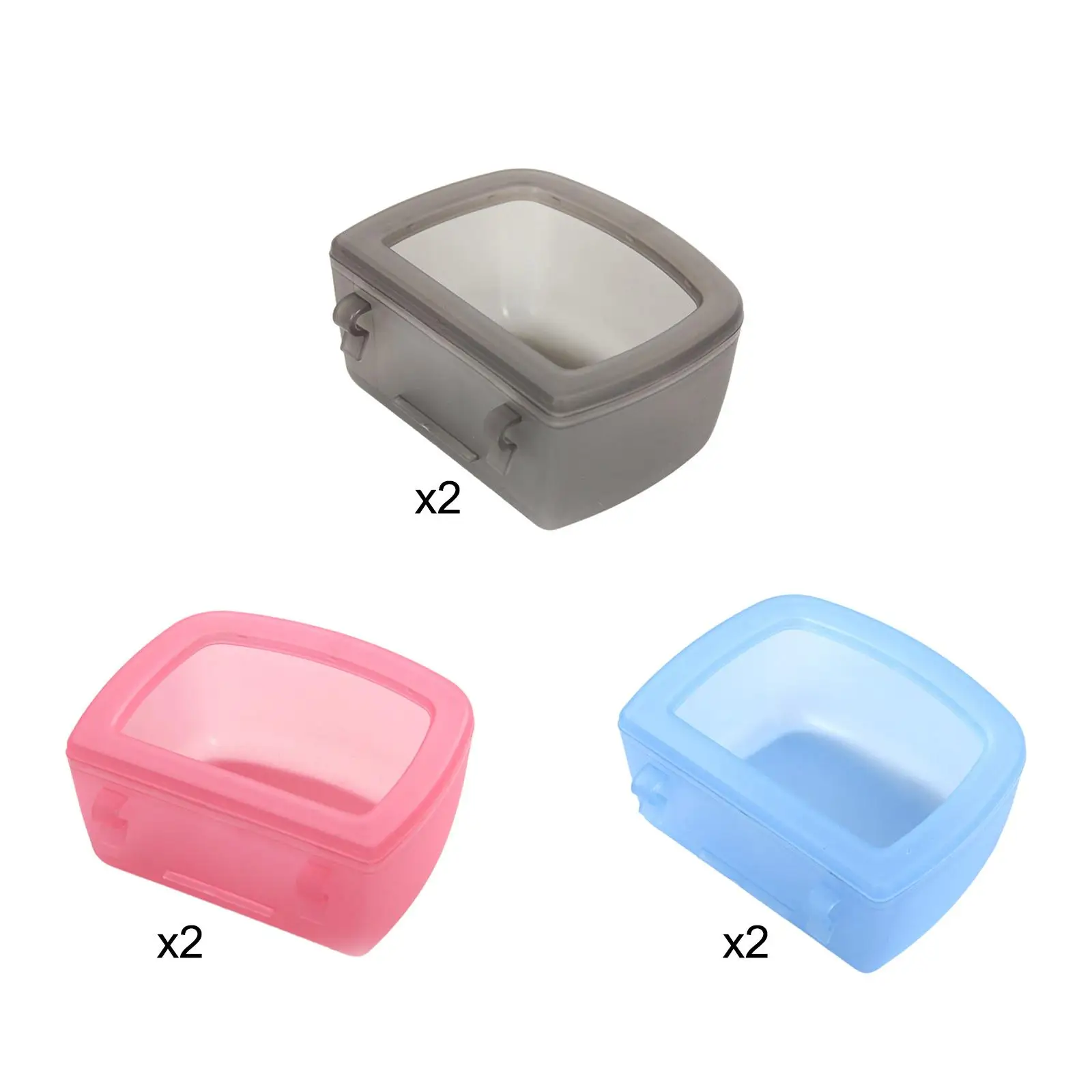 2 Pieces Crate Dog Bowls Non Spilling Water Feeder Dish Pet Carrier Bowl Slow Feeding for Cat Kitty Puppy Kitten Small Animals