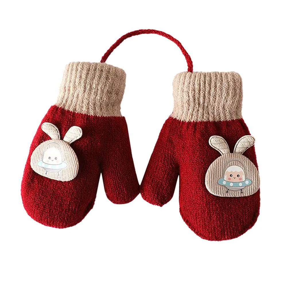 

Full Finger Gloves Outdoor Infant Rabbit Toddler Girls Baby Cartoon Gloves Baby Mittens Warm Mittens Knitted Gloves