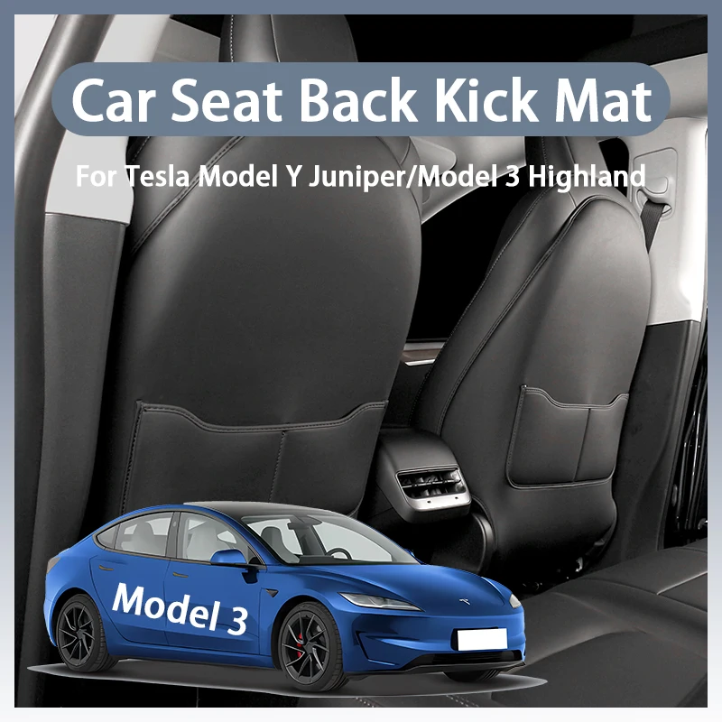 

Подходит для новой версии Tesla Model Y/3: защитная накладка на сиденье от ударов, защитный чехол для заднего сиденья, декоративная накладка на переднюю спинку, модификация интерьера.