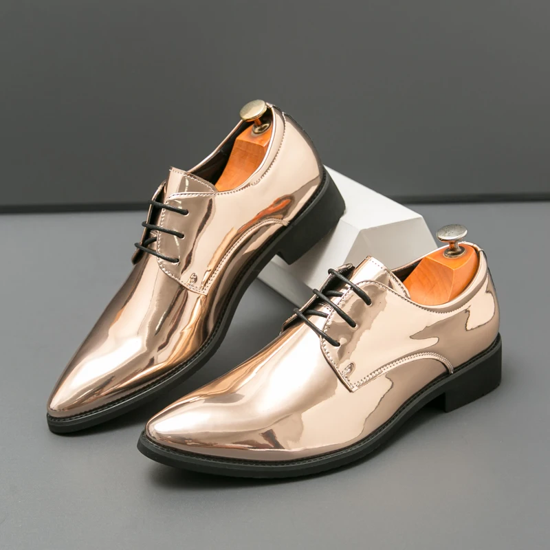 

New Men Business Formal Shoes Casual Lace-up Business Office Fashion Leather Shoes Designer Banquet Leather Shoes Men Size 38-46