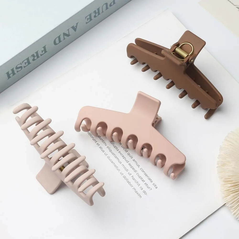 

Safe Silicone Shark Clip Korean Style Creative Straight Line Shaped Hair Claw Headwear Square Elastic Plastic Hair Claw Daily