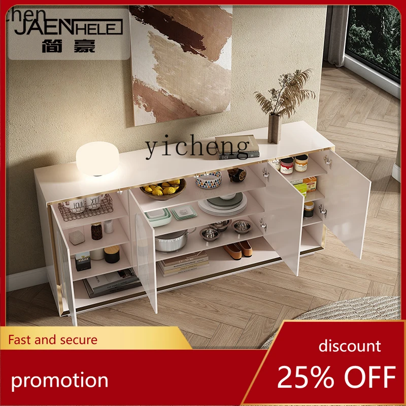 

ZML Entrance Cabinet Modern Simple Living Room Storage Cabinet Dining Room Rock Slab Sideboard