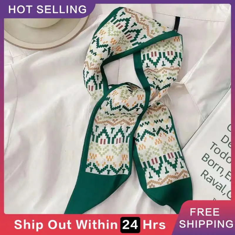 Spring/summer Stylish 7cm Wide Fashionable Narrow Headband Green Small Scarf Stylish Outfit Best-seller Narrow Versatile Thin