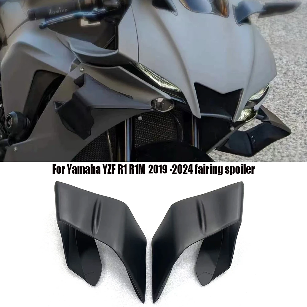 

For Yamaha YZF R25 R3 2019-2023 R1 R1M 2019-2024 Front Winglet Wind Spoiler CoverPlastic Front Fairing Downforce Part Side Cover