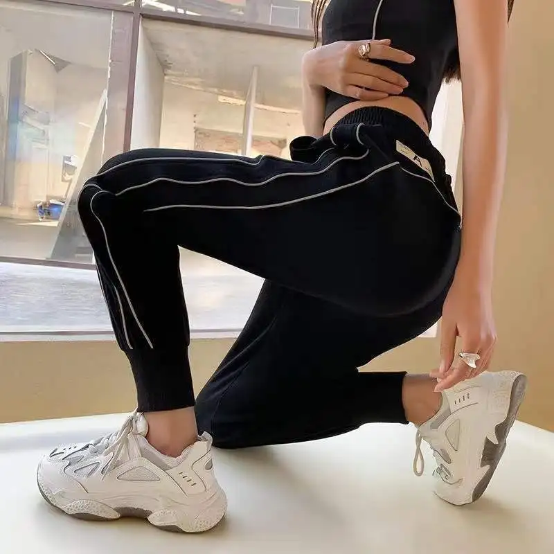 Women Trendy Casual Streetwear Sports Jogger Pants 2024 Spring Summer Korean Style High Waist Loose Sweatpants Y2K Ropa De Mujer