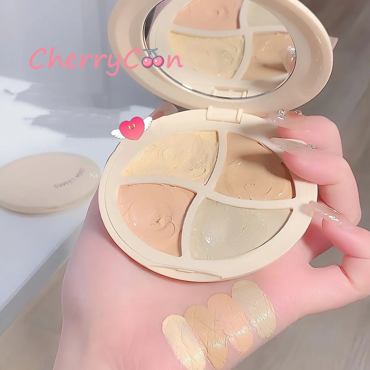 

4 Colors Makeup Concealer Palette Waterproof Moisturizing Face Contour Bronzer Make Up Face Foundation Cream Concealer