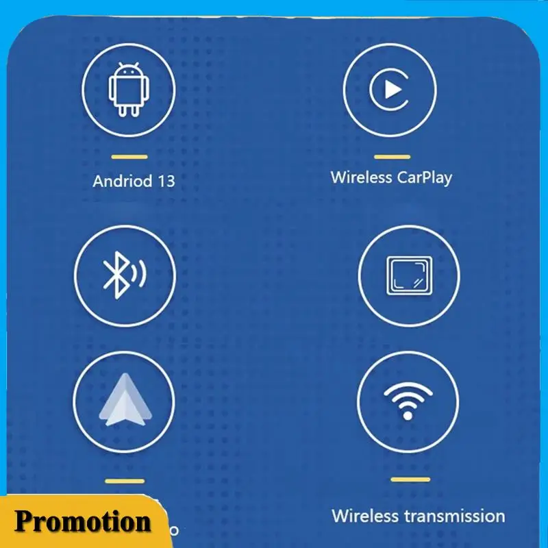 

Portable Carplay AI Box Android 13 5Ghz Wifi Bluetooth Android Auto Wireless Carplay Adapter