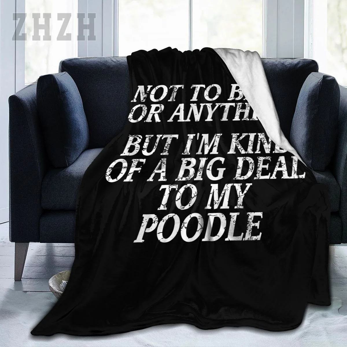 Blanket Poodle Joke Dog Miniature Toy Flannel Multifunction Outdoor Camping Sofa Cover Keep Warm