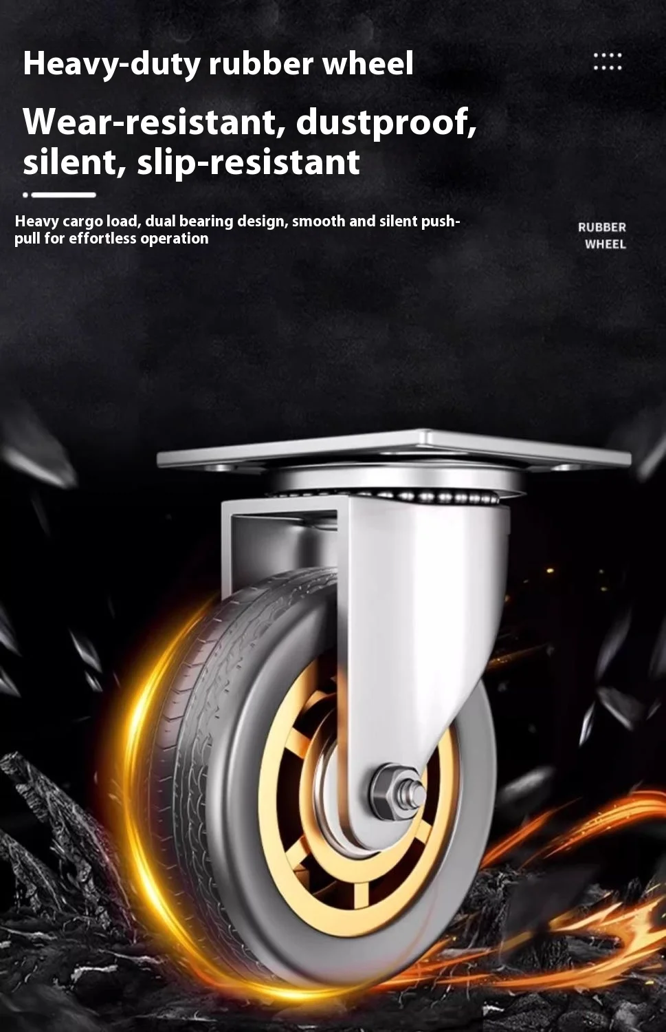 عربة يدوية من ألواح الصلب، شاحنة مسطحة منزلية، عربة تحميل وتفريغ المستودعات، عربة يدوية للتعامل مع السريع، عجلة صامتة