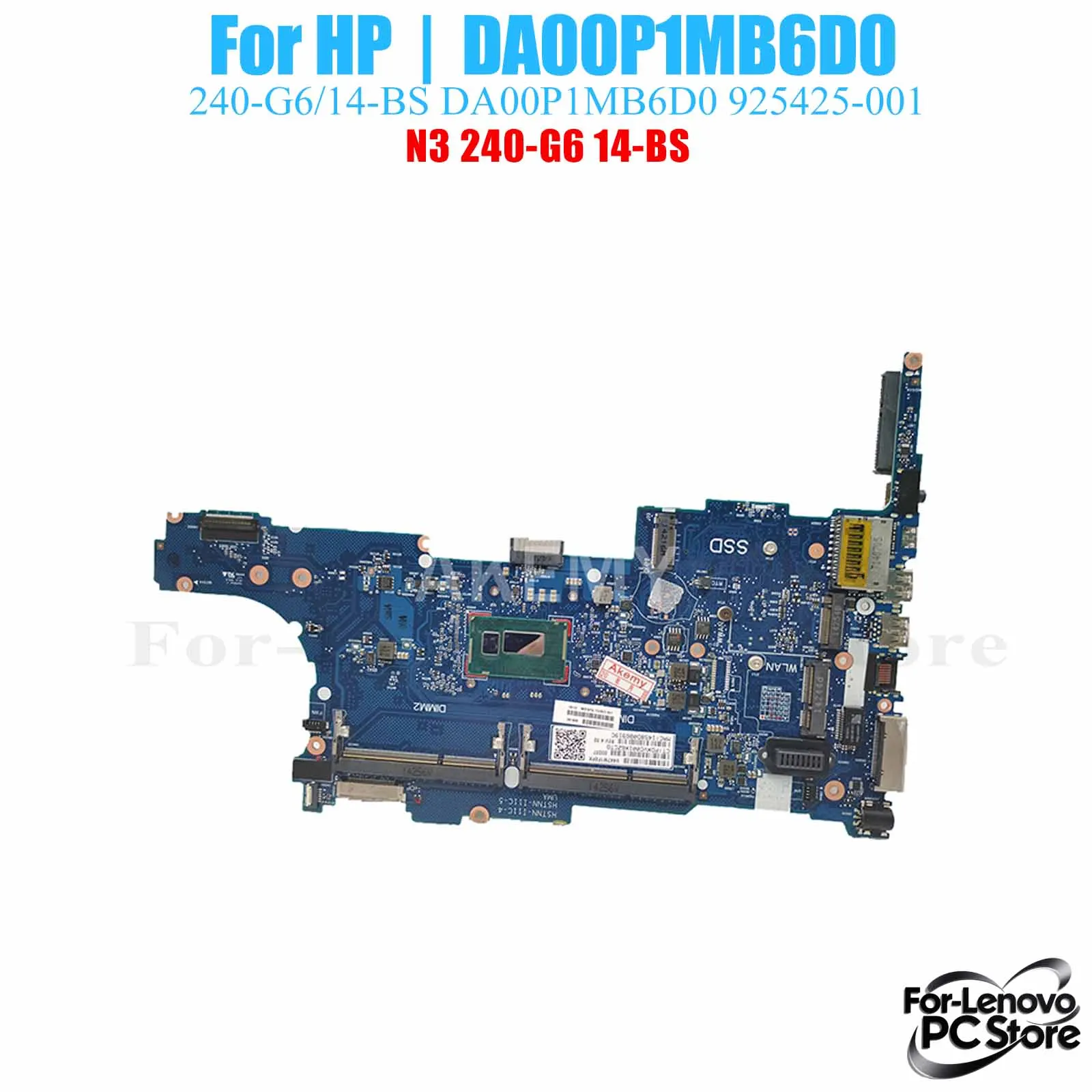 

DA00P1MB6D0 For HP Pavilion Pavilion 240-G6 14-BS DA00P1MB6D0 Notebook Motherboard Tested Laptop Mainboard