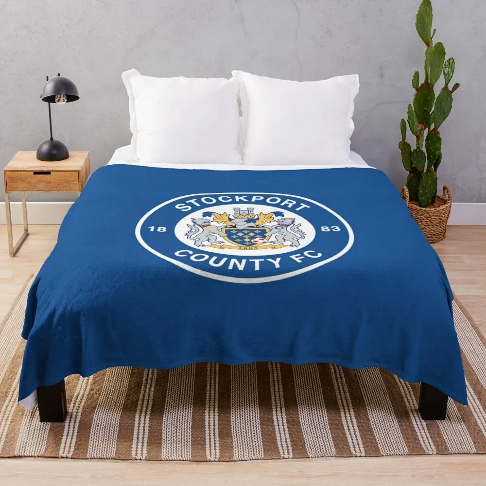 

STOCKPORT COUNTY FC Throw Blanket Soft Big Large Blankets