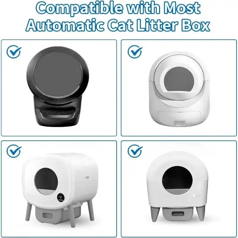 3/5/6 Rolls Extra Thick Self-Cleaning Liners 20 Counts Per Roll With Drawstring For Automatic Cat Litter Box Robot