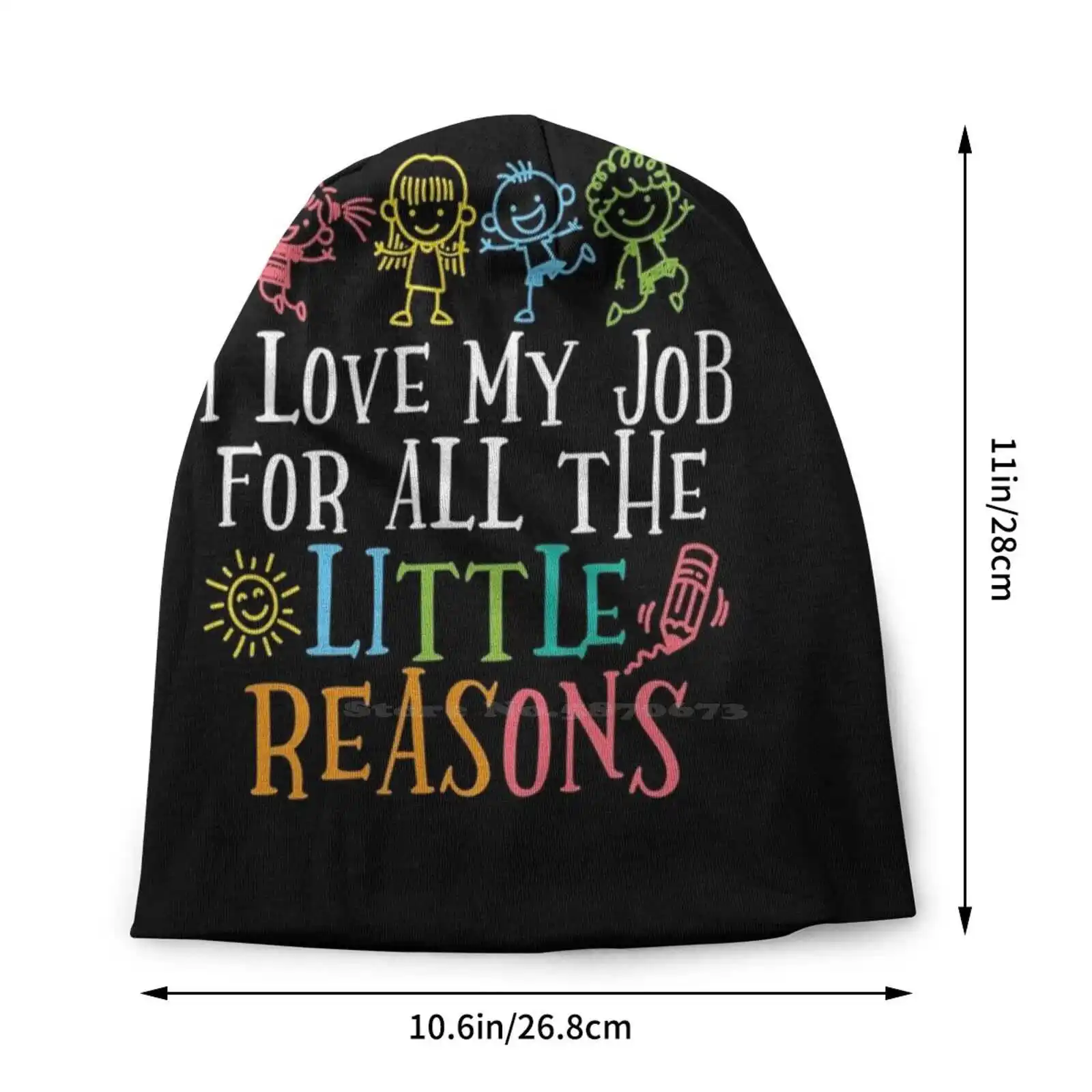 I Love My Job For All The Little Reasons Cute Design Knitted Hat Warm Beanie Outdoor Caps I Love My Job Little Reasons Retired