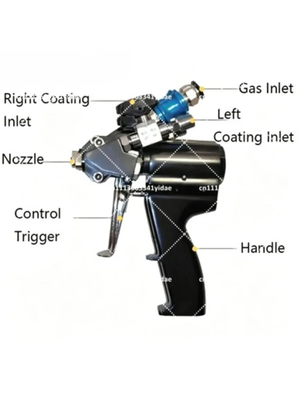 Polyurethane Foam Spray Gun P2 Air Purge PU Foaming Injection AB Two-Component High Pressure Polyurea Coating Spray Gun