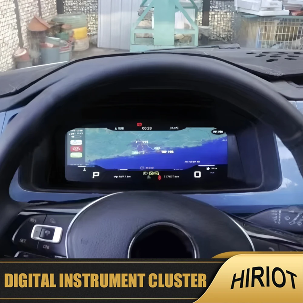 

12,3-дюймовая приборная панель Android Auto HDMI, цифровой приборный датчик, спидометр для VW Transporter T5 T6 Van, виртуальный ЖК-дисплей с кабиной